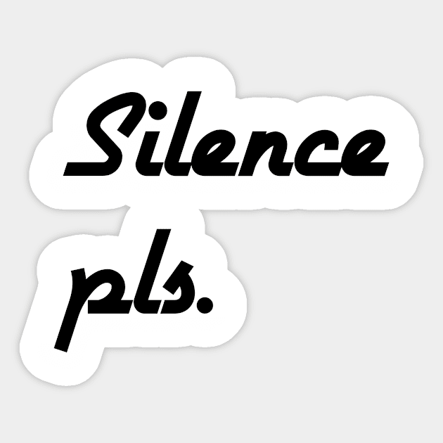 Silence Sticker by yam2017